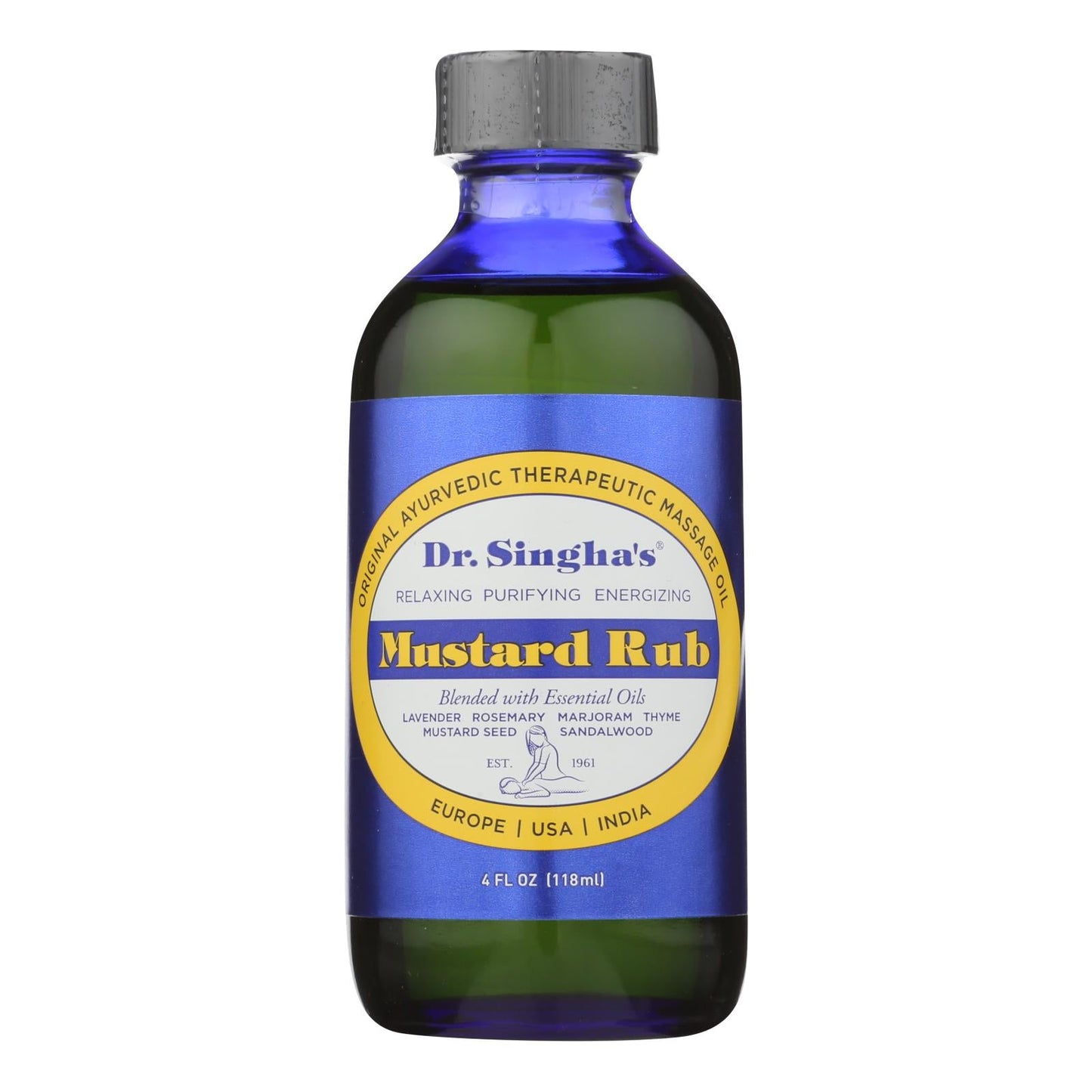 Dr. Singha's Mustard Rub, Therapeutic Muscle Pain Relief (4 Fl Oz.)