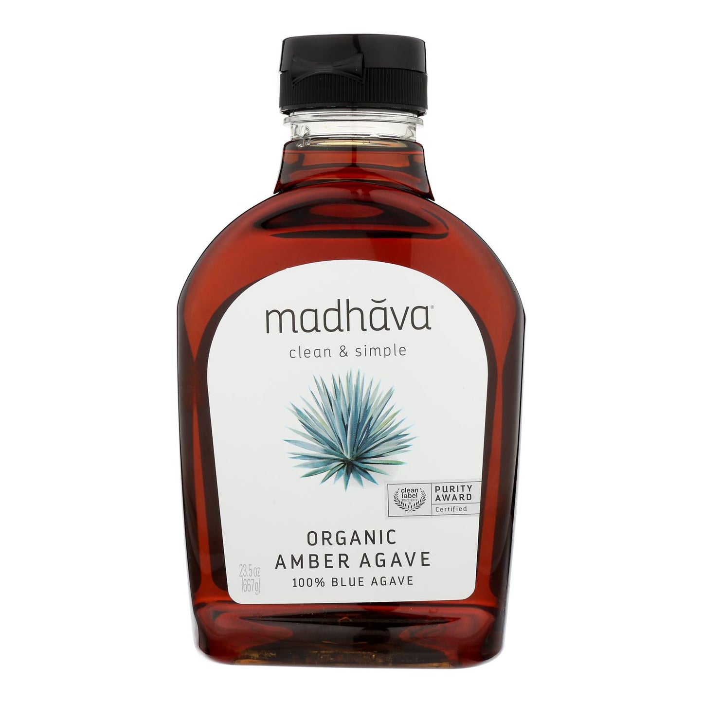 Madhava Organic Agave Nectar, Amber, 23.5 oz., Pack of 6
