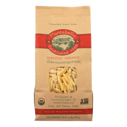 Montebello Organic Pasta Strozapreti, 1 lb (Pack of 12)