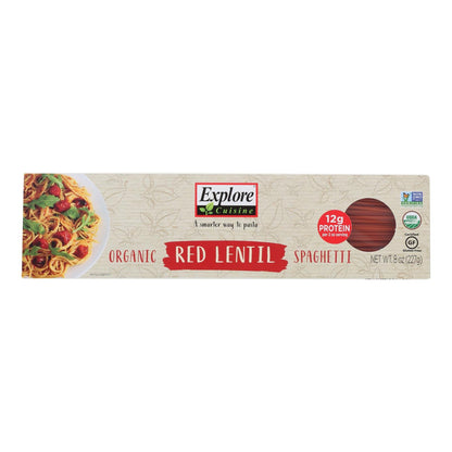 Cuisine Organic Red Lentil Spaghetti (12-Pack, 8-Ounce Bags)
