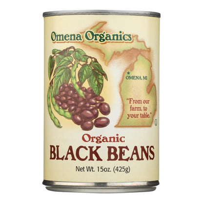 Omena Organics Black Beans Bulk 15 Oz., Pack of 12
