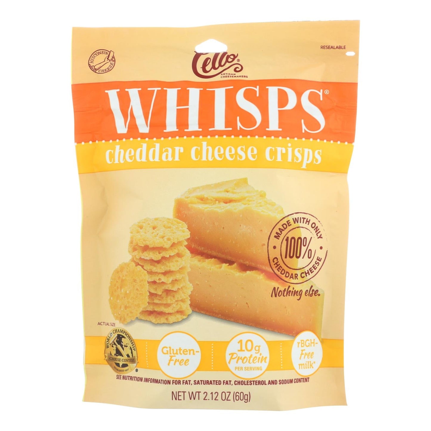 Cello Cheddah Chwisp, 12-Pack, 2.12 Oz. Each