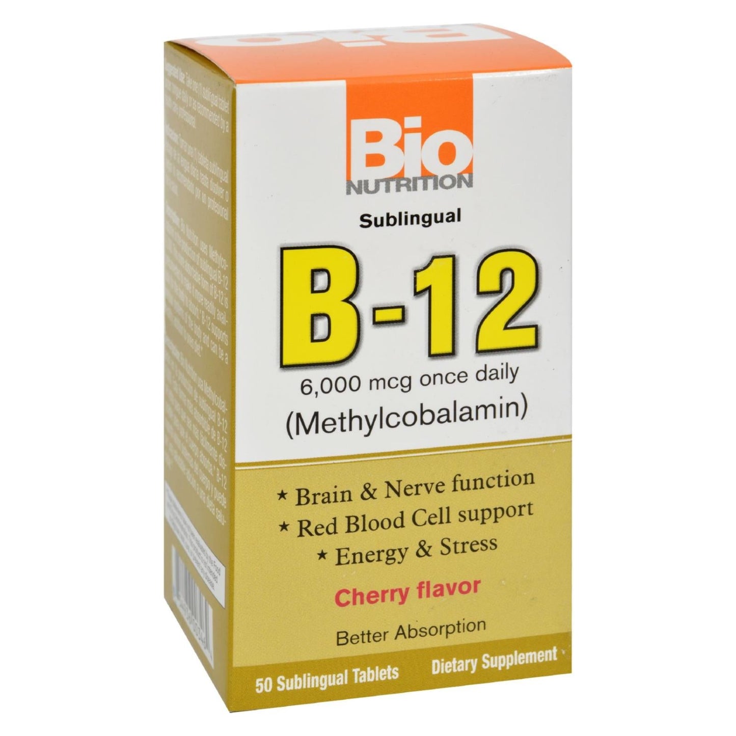 Bio Nutrition B12 Sublingual - 6000mcg Fast Acting 50 Sublingual Tablets