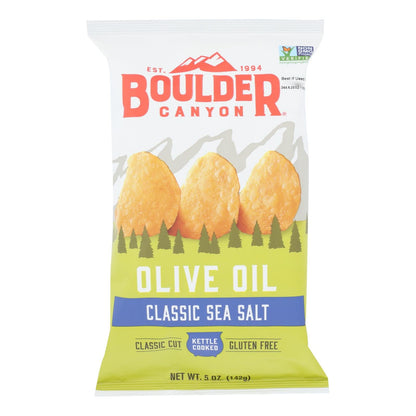 Boulder Canyon Organic Kettle Chips Olive Oil 5 Oz (Pack of 12)