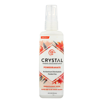 Crystal Essence Mineral Deodorant Body Spray - Pomegranate (4 Fl Oz)