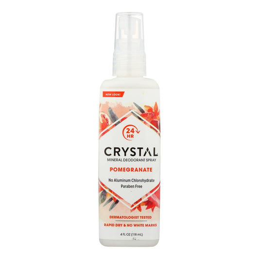 Crystal Essence Mineral Deodorant Body Spray - Pomegranate (4 Fl Oz)