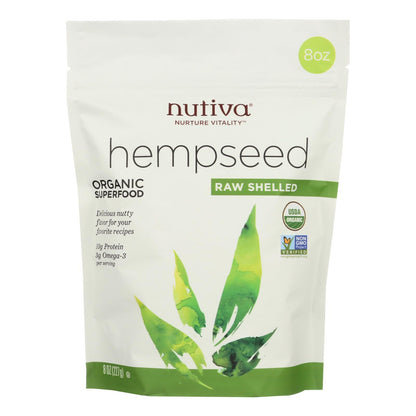 Nutiva Organic Shelled Hempseed, 8 oz, Pack of 6