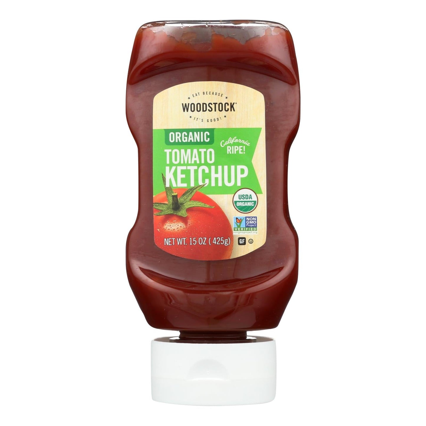 Woodstock Organic Tomato Ketchup, 15 Oz. (Pack of 16)