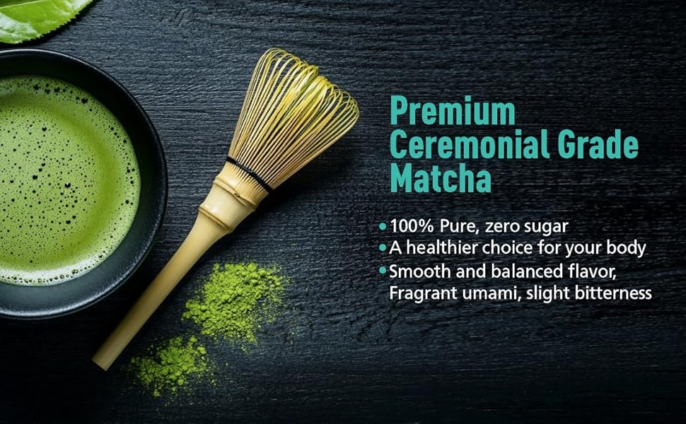 Matcha--Emerail Premium Culinary Grade Organic Matcha Green Tea Powder,Premium Unsweetened,100 Pure Matcha Powder,Smoothies,and Baking 200g 7oz--Shipped From US--Tea--Coffee Mate