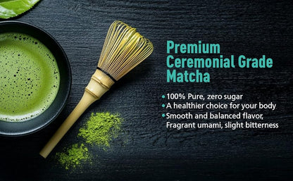 Matcha--Emerail Premium Culinary Grade Organic Matcha Green Tea Powder,Premium Unsweetened,100 Pure Matcha Powder,Smoothies,and Baking 200g 7oz--Shipped From US--Tea--Coffee Mate
