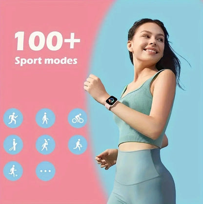 Square Smartwatch Women BT Call Heart Rate Sport Mode Fitness Tracker Waterproof Smart Watch Men For IOS Android