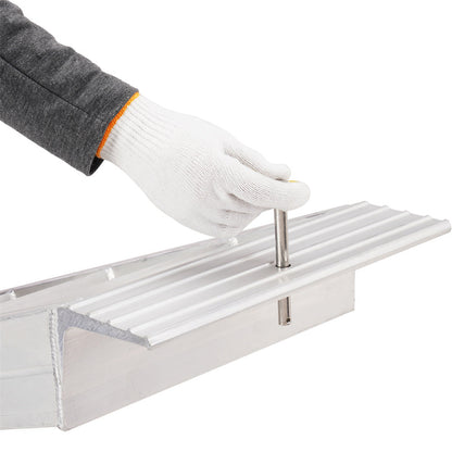 VEVOR Aluminum Ramps, 8810 Lbs, Heavy-duty Ramps With Top Hook Attaching End, Universal Loading Ramp For Motorcycle, Tractor, ATV UTV, Trucks, Lawn Mower, 72inL X 15inW, 2Pcs