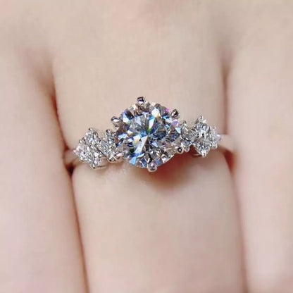 2 Carat Moissanite 925 Sterling Silver Ring