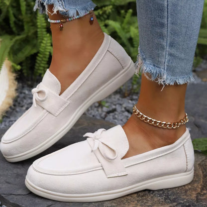 Bow Round Toe Slip-Ons