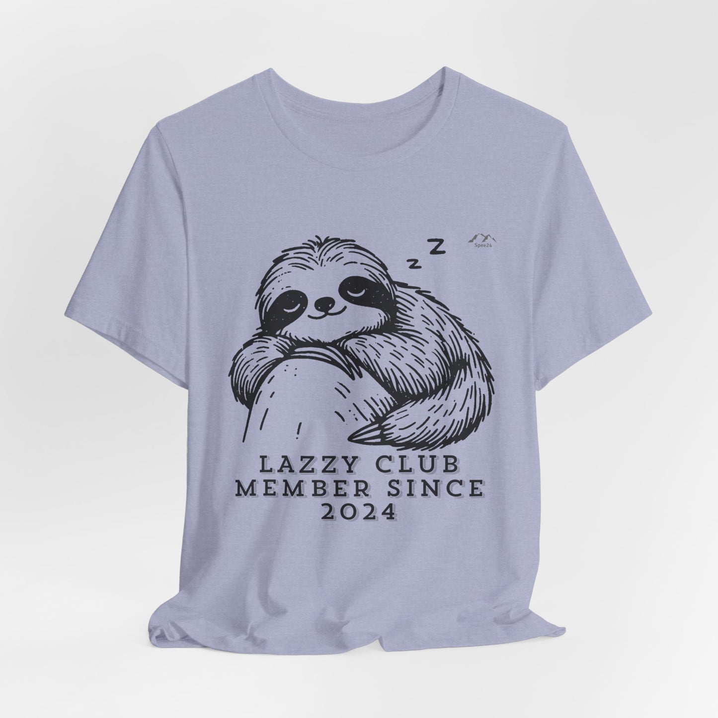 TS-093ML-24 Unisex Cute Lazy club Sloth T Shirt Slow And Steady Art