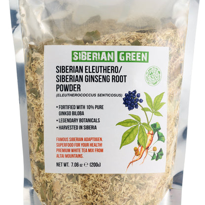 Organic Siberian Ginseng Powder with 10% Ginkgo Biloba