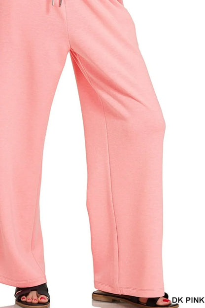 Zenana Scuba Drawstring Pants