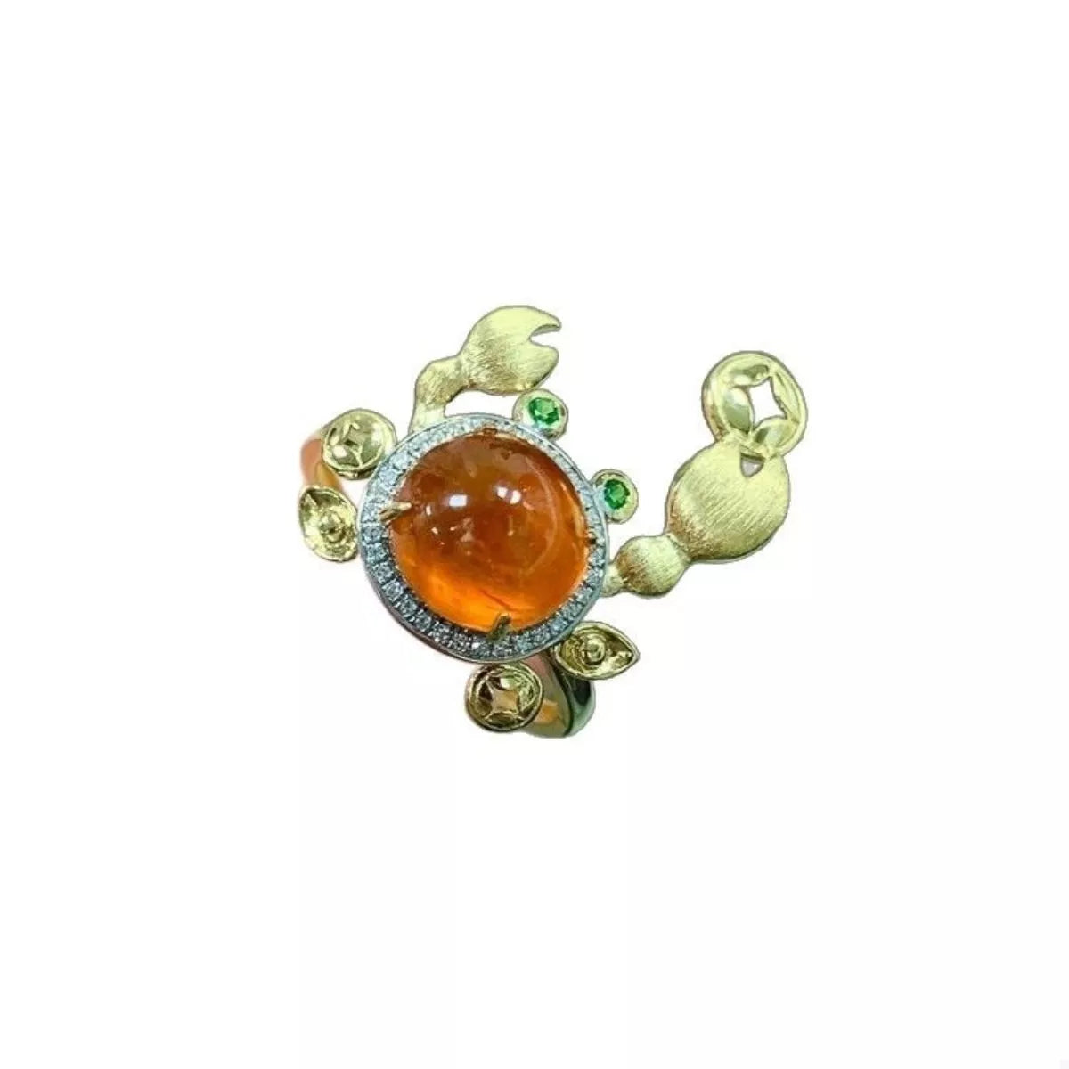 18K Gold-Plated Crab Ring