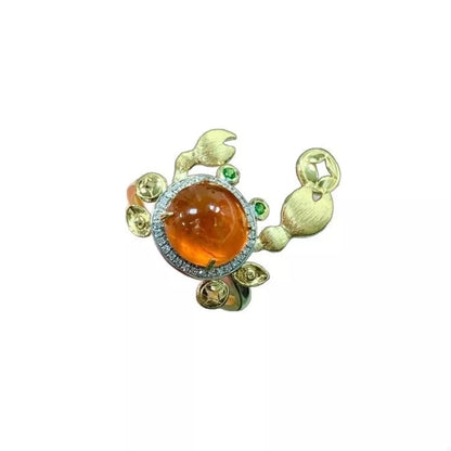 18K Gold-Plated Crab Ring