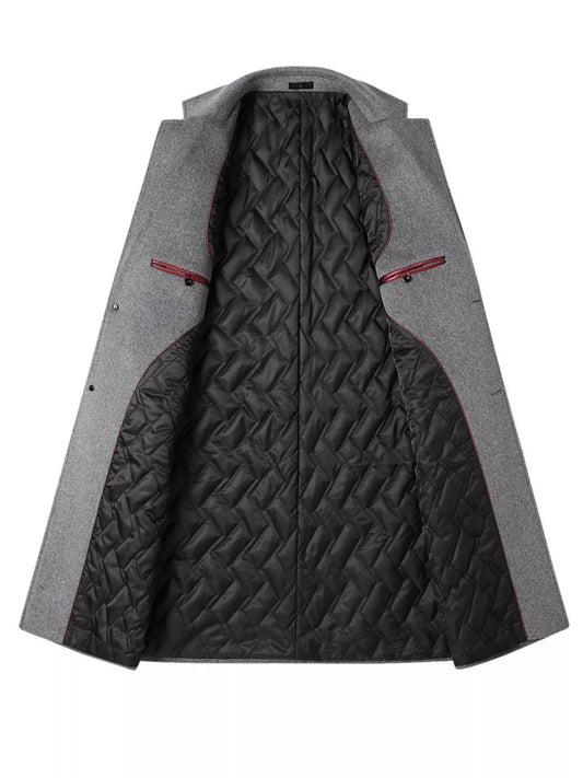 Men's Plus Size Classic Button Up Overcoat
