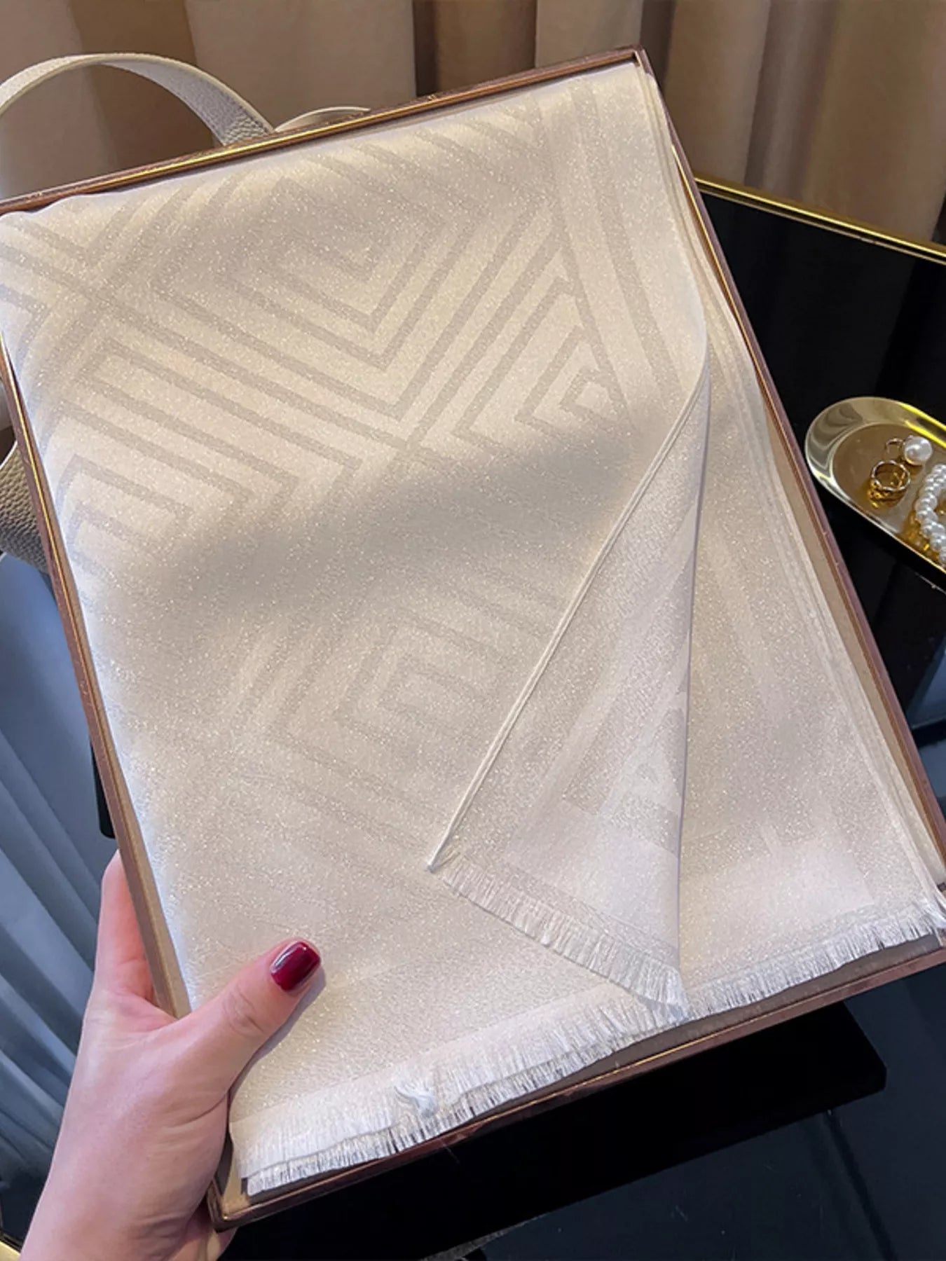 Raw Hem Lightweight Scarf