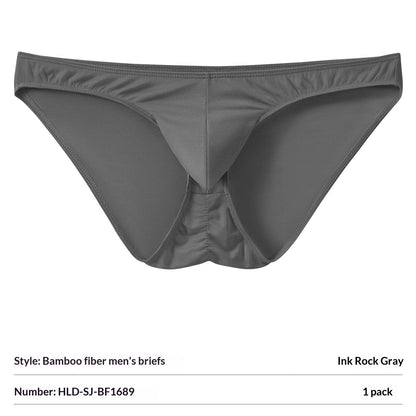 Bamboo Fiber Mens Briefs With Elephant-Trunk Pouch