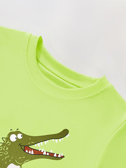 Children's Crocodile Graphic Short Sleeve T-Shirt