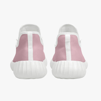 SHO-014PNK-24  Blush Pink Mesh Knit Sneakers Lightweight Athletic Shoes for Women Breathable Running Shoes Casual Walking Sneakers
