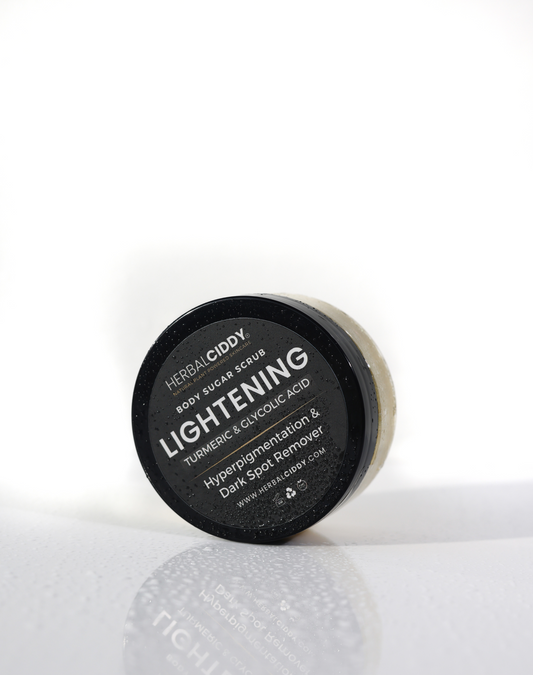 LIGHTENING TURMERIC BODY SCRUB – HYPERPIGMENTATION REMOVER WITH GLYCOLIC ACID
