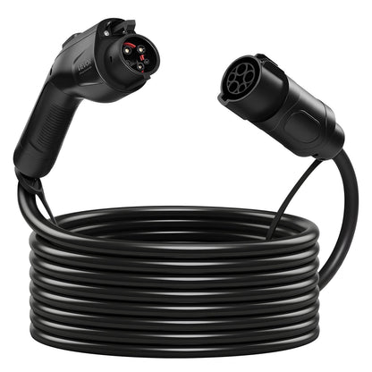 EV Charger Extension Cable, 32Amp 40 Ft J1772 Extension Cord Compatible With 120V-240V SAE J1772 Electric Vehicle Chargers, Level 1/Level 2 IP66 Heavy Duty Car Charging Cable With Carrying Bag