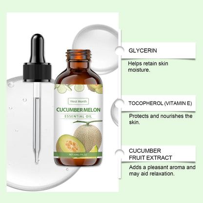 West Month Cucumber Soothing Care Essential Oil, Hydrating, Tender And Nourishing Skin Fragrance Plant Soothing Essential Oil