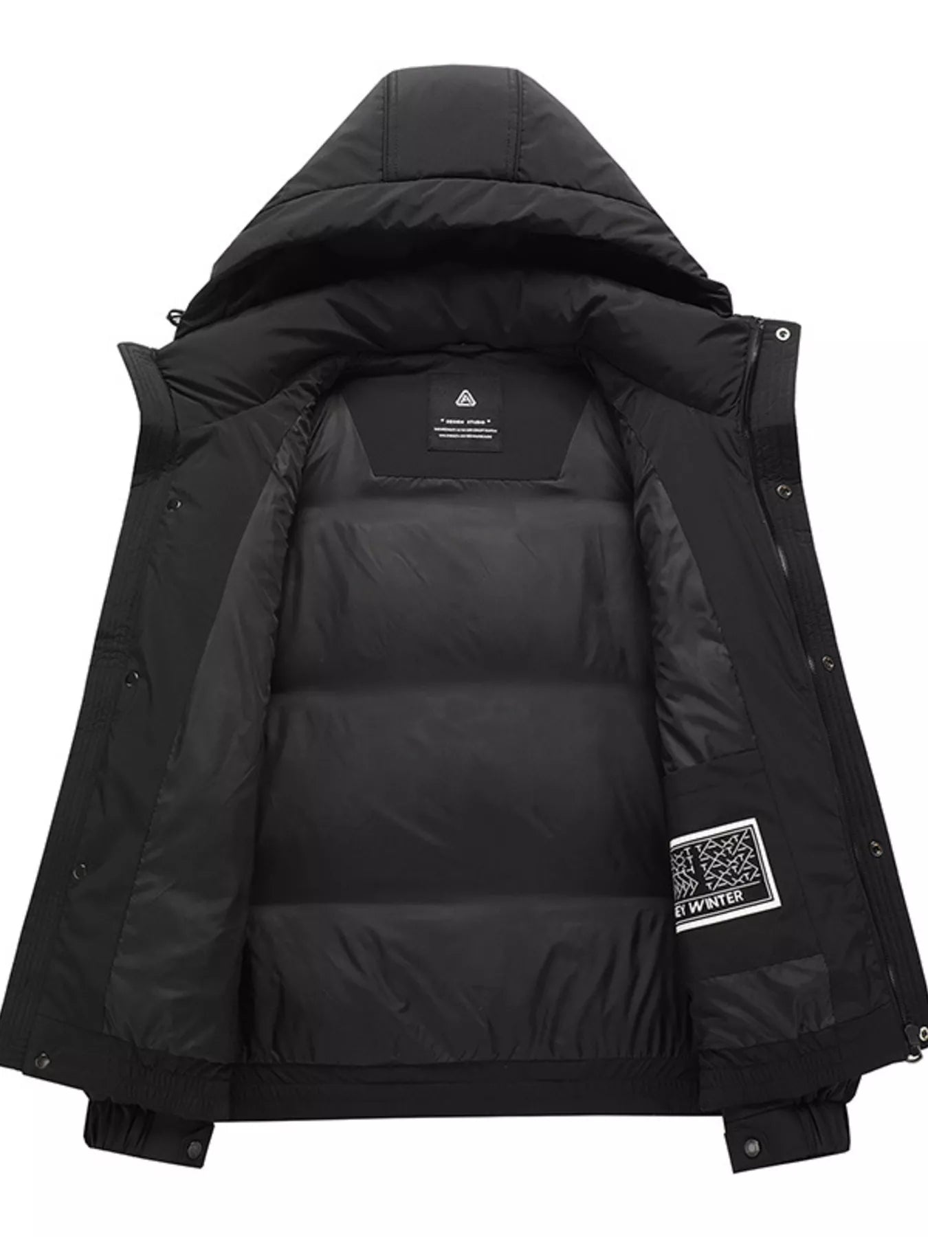 Men's Plus Size Hooded Padded Puffer Jacket