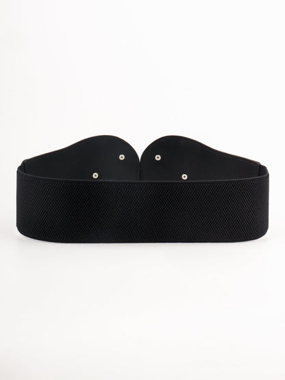 Alloy Buckle Elastic PU Belt