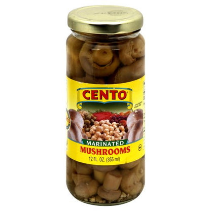 Cento Marinated Mushrooms - Bulk 12-Pack with Individual 12 Oz Containers