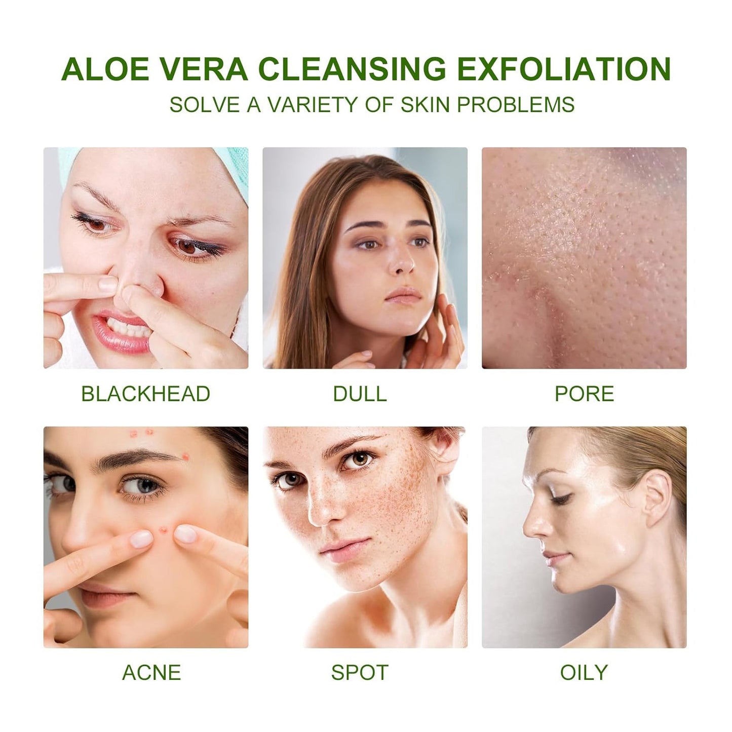 EELHOE Aloe Vera Scrub For Deep Cleansing, Exfoliating And Smoothing Acne Marks, Soft Skin Scrub