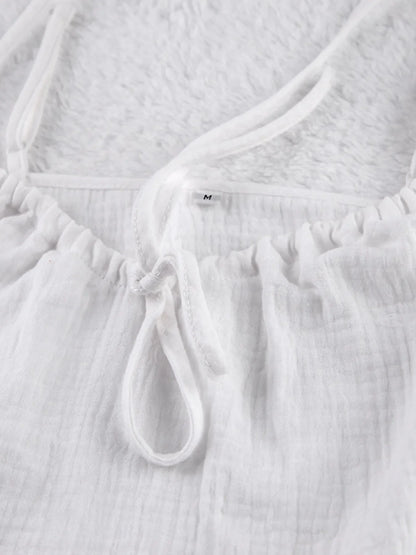 Tie Front Cami and Shorts Lounge Set