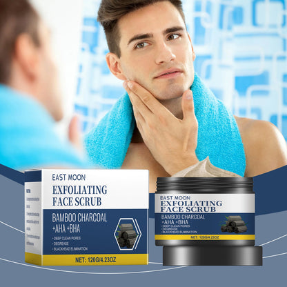 East Moon Charcoal Facial Scrub, Gentle Exfoliating Comfort Cleansing Face Moisturizing Moisturizing Scrub