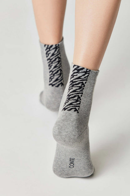 Cotton Socks Conte Comfort 570 - Zebra Stripes