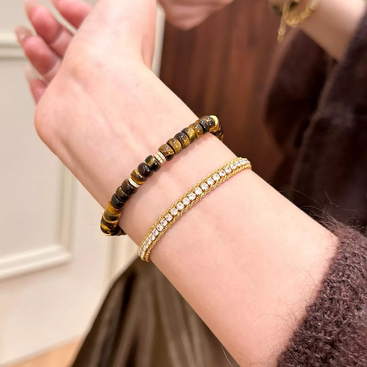 Tiger's Eye Beaded Bracelet