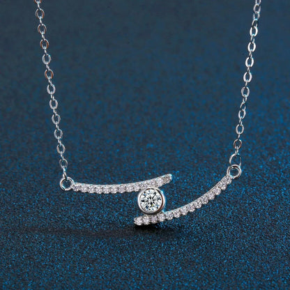 1 Carat Moissanite 925 Sterling Silver Necklace