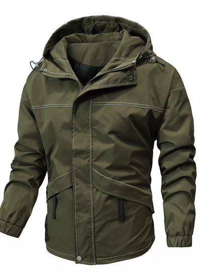 Men's Plus Size Hooded Windproof Outdoor Jacket