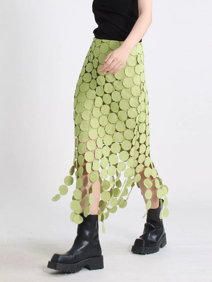 Fringe Midi Skirt