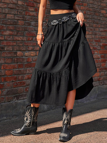 Tiered Midi Skirt
