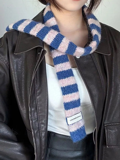Striped Knitted Warm Scarf