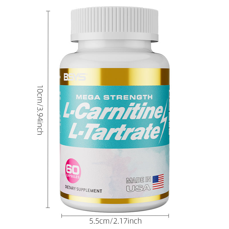 L-Carnitine L-Tartrate Fat Metabolism Energy Support Supplement Capsules | 60 Capsules