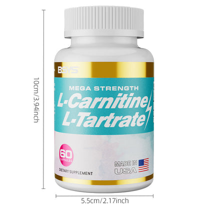L-Carnitine L-Tartrate Fat Metabolism Energy Support Supplement Capsules | 60 Capsules