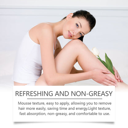 OUHOE Gentle Depilatory Mousse Gentle Depilatory Body Hair Removal Refreshing Silky Skin Care Foam Mousse