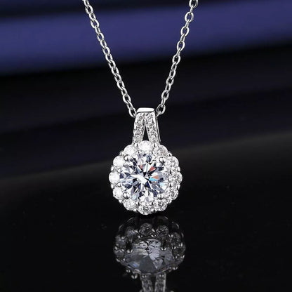2 Carat Moissanite 925 Sterling Silver Necklace