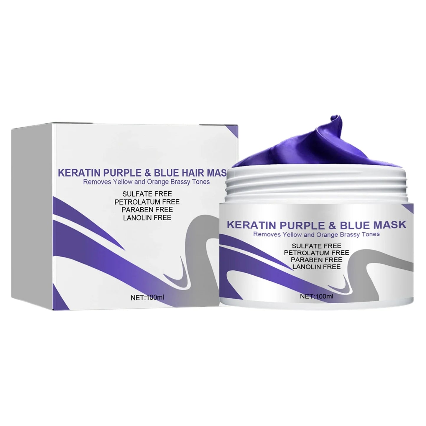 KERATIN Purple & Blue Hair Mask