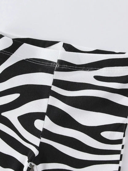 Children's Zebra Print Flare Pants